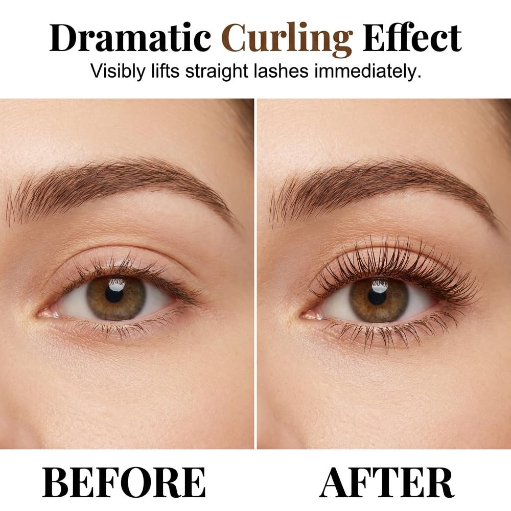 Growth Serum Mascara for Volume and Length (Black*2) | Waterproof Fiber Mascara for Older Women 60 Plus, 3D Curling Eyelash Long-lasting, Washable, Smudge Proof & No Flaking - Image 3