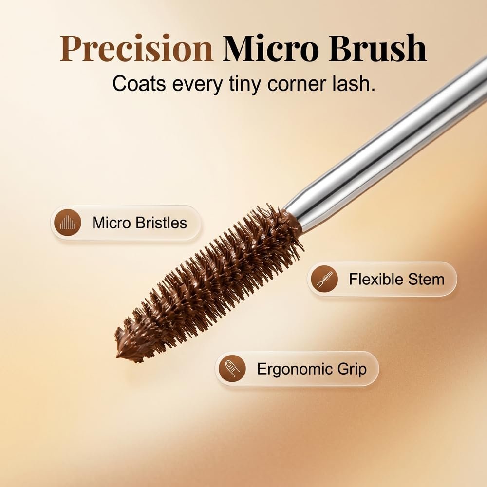 Growth Serum Mascara for Volume and Length (Black*2) | Waterproof Fiber Mascara for Older Women 60 Plus, 3D Curling Eyelash Long-lasting, Washable, Smudge Proof & No Flaking - Image 5