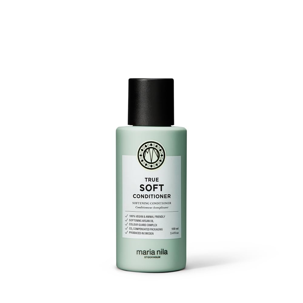 Maria Nila True Soft, Moisturizing Conditioner For Dry Brittle Hair, Argan Oil Remoisturises & Reduces Frizz, 100% Vegan & Sulfate/Paraben free