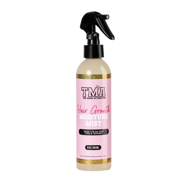 The Mane Attraction Hair Growth Moisture Mist for All Hair Types, 8 Fl Oz | Lightweight Daily Spray for Thicker & Longer Hair, Infused with Aloe Vera Juice, Sweet Almond Oil & Honey