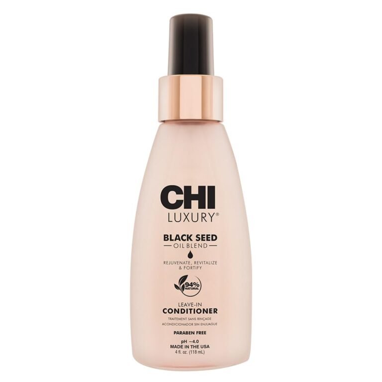 CHI Luxury Black Seed Oil Leave-In Conditioner, Moisturizing Treatment To Strengthen Hair, Thermal Protectant, Sulfate, Paraben & Gluten-Free, 4 Oz