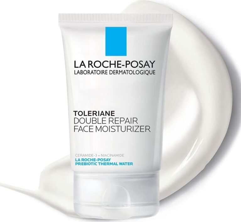 La Roche-Posay Toleriane Double Repair Face Moisturizer, 3.38oz | Daily face cream with glycerin, niacinamide and ceramide for all skin types. Oil free and fragrance free.