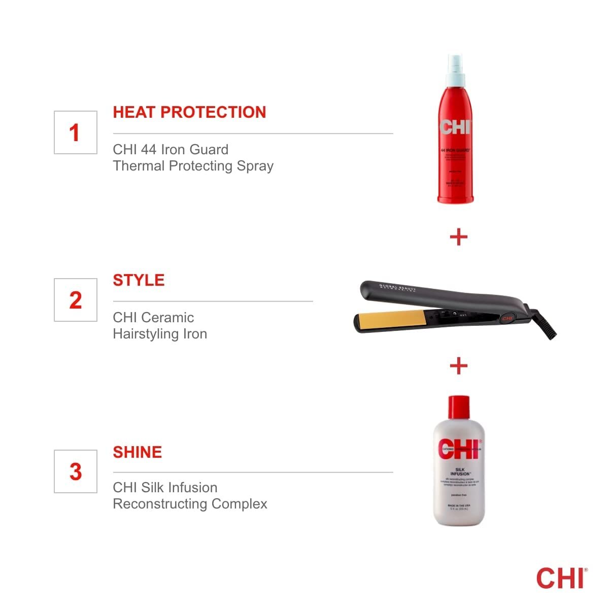 CHI Original 1" Ceramic Hair Straightener Flat Iron for Styling, Advanced Ceramic Technology for Frizz-Free Smooth Shine, Floating Plates for Easy Glide, Analog On/Off Switch, Salon-Quality Results - Image 8