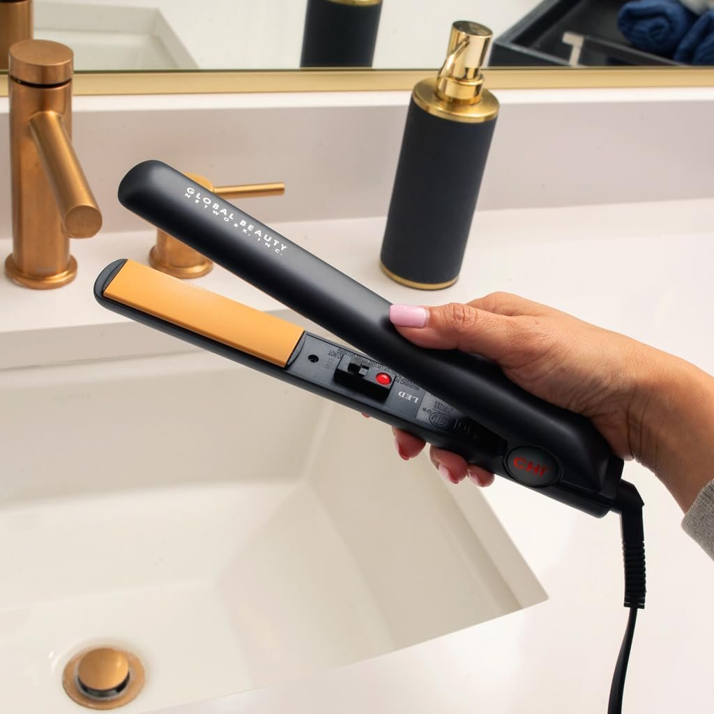 CHI Original 1" Ceramic Hair Straightener Flat Iron for Styling, Advanced Ceramic Technology for Frizz-Free Smooth Shine, Floating Plates for Easy Glide, Analog On/Off Switch, Salon-Quality Results - Image 4