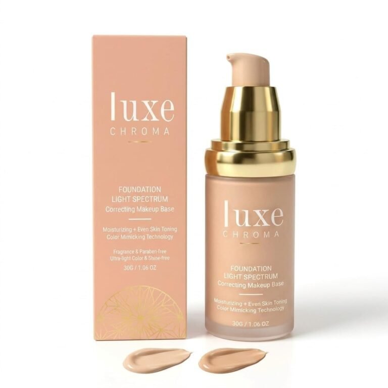 Official Iuxe Foundation for Mature Skin, 4-in-1 Foundation - Longwear Match, Hydrating Full Coverage, Long-Lasting & Waterproof, for all Skin Types