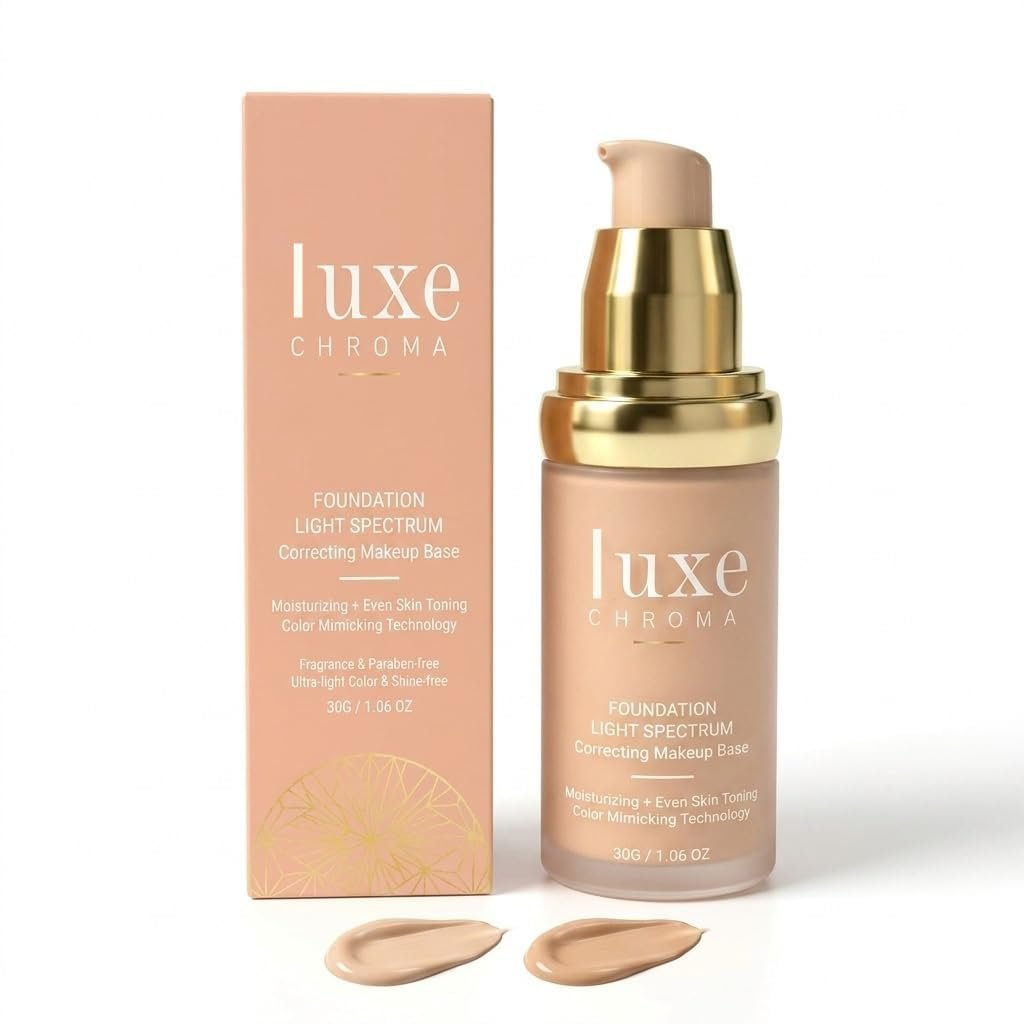 Official Iuxe Foundation for Mature Skin, 4-in-1 Foundation - Longwear Match, Hydrating Full Coverage, Long-Lasting & Waterproof, for all Skin Types