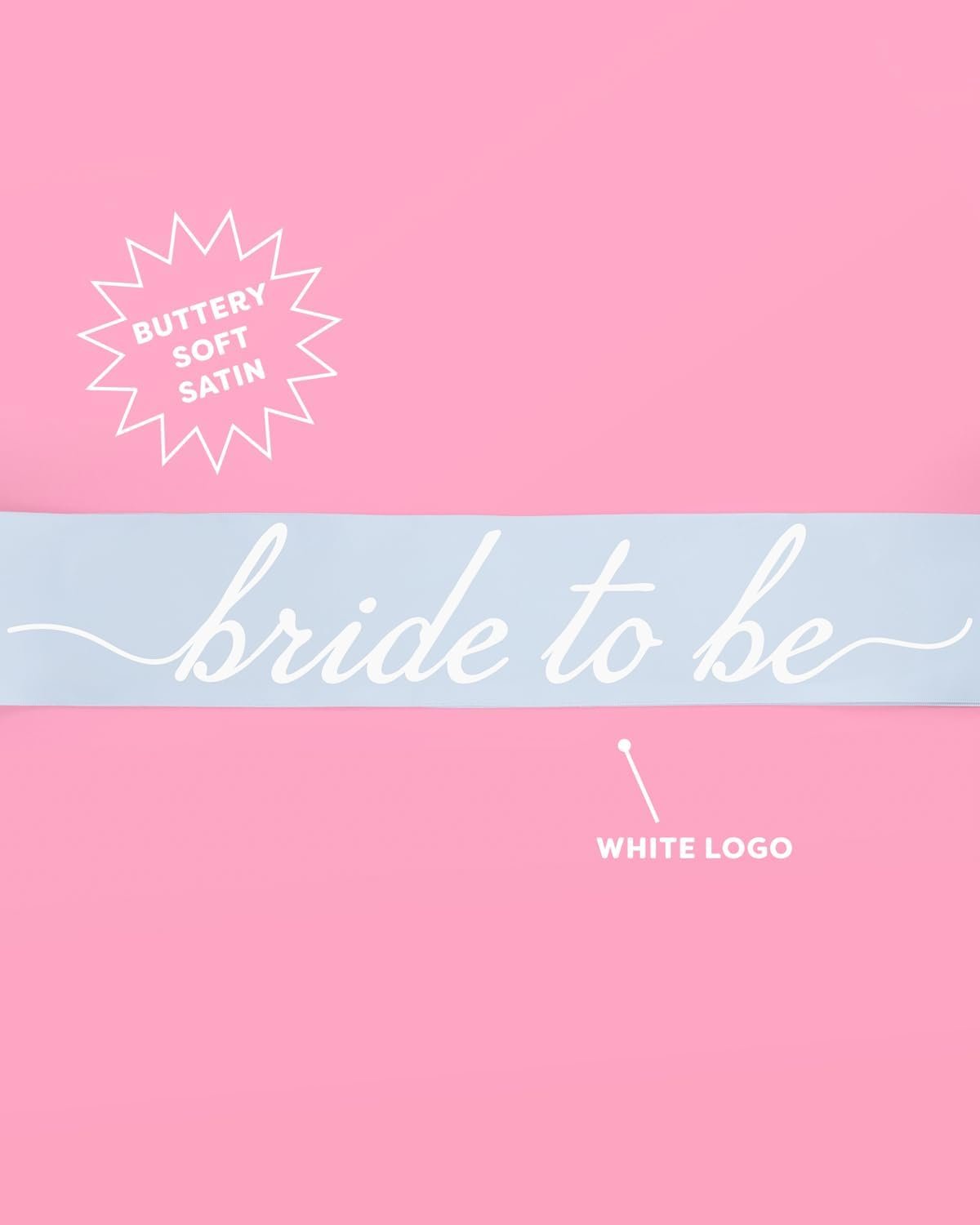 xo, Fetti Bride to Be Sash | Bachelorette Something Blue, Bridal Gift | Shower Accessory, Bach Party Decorations, Bridesmaid, Engagement Party Supplies - Image 6
