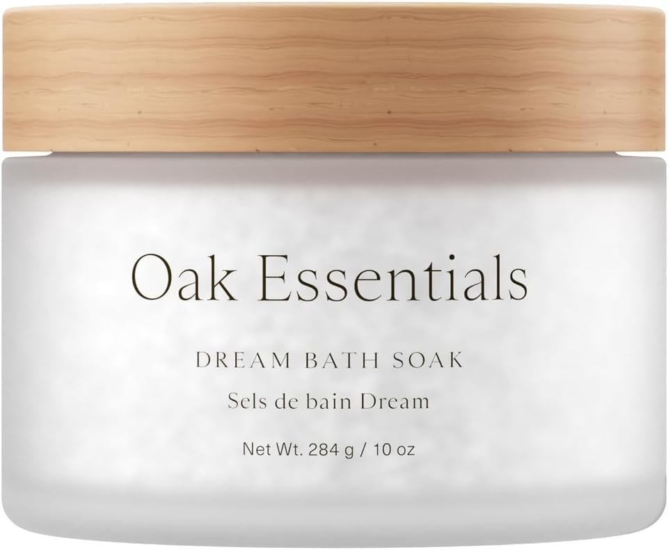 Oak Essentials Dream Bath Soak, Magnesium Bath Salts, 10oz | European sea salt, lavender, chamomile & geranium oils, restorative soak for recovery & relaxation - Image 4