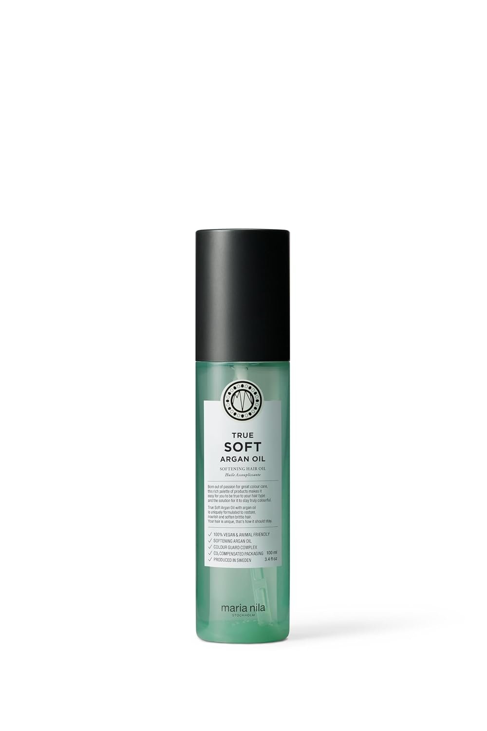Maria Nila True Soft, Moisturizing Argan Oil For Dry Brittle Hair, Argan Oil Remoisturises & Reduces Frizz, 100% Vegan & Sulfate/Paraben free