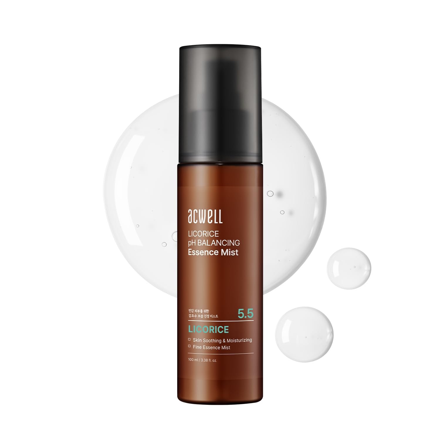 ACWELL Licorice pH Balancing Essence Hydrating Face Mist – Ultra-Fine Facial Spray, Triple Hyaluronic Acid & Panthenol, Soothing & Barrier Repair for Sensitive Skin, 3.38 fl oz