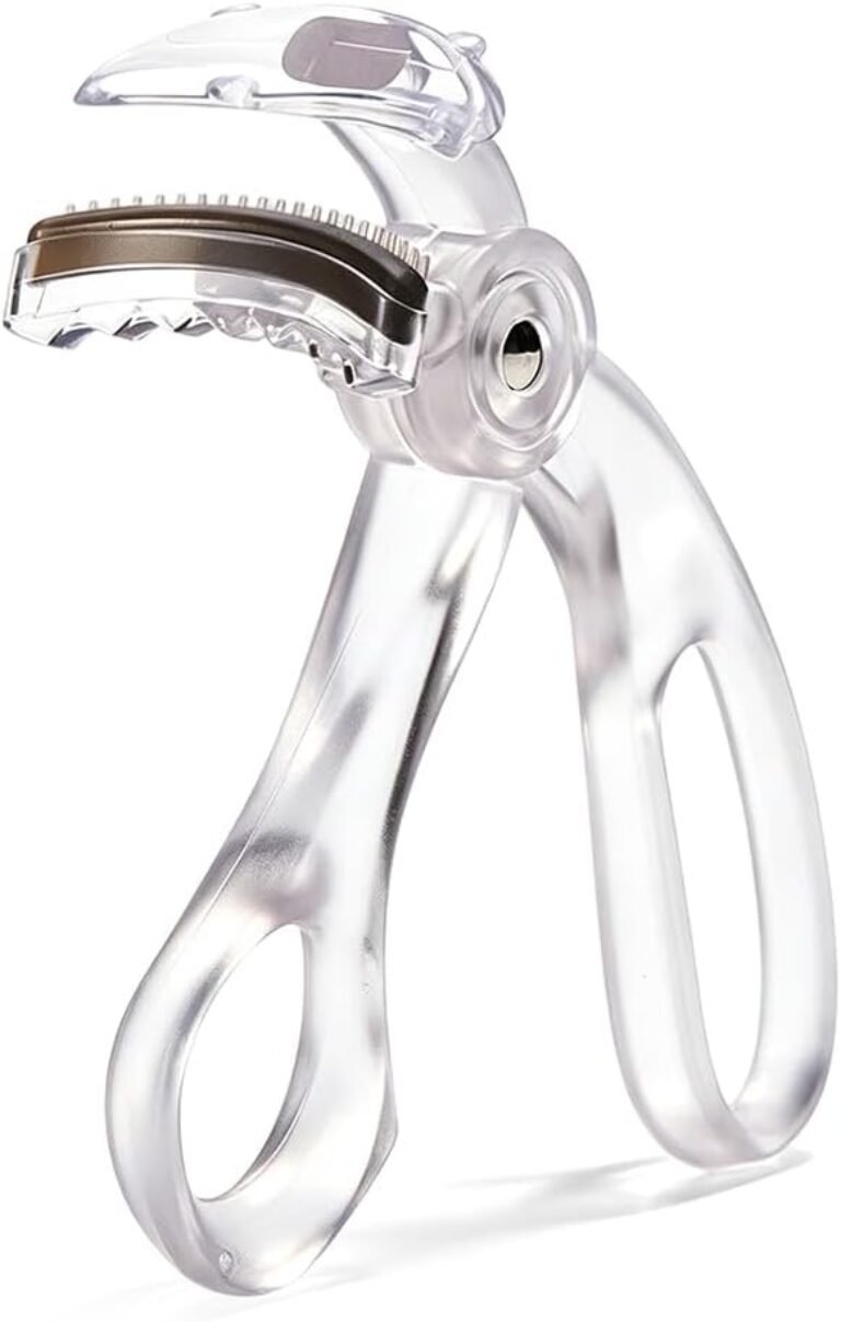 Wide-Angle Eyelash Curler with Comb, Precision Lash Curler (White) | Wide-Angle Eyelash Curler with Comb Helps Separate and Shape Lashes for Smooth, Natural-Looking Curls