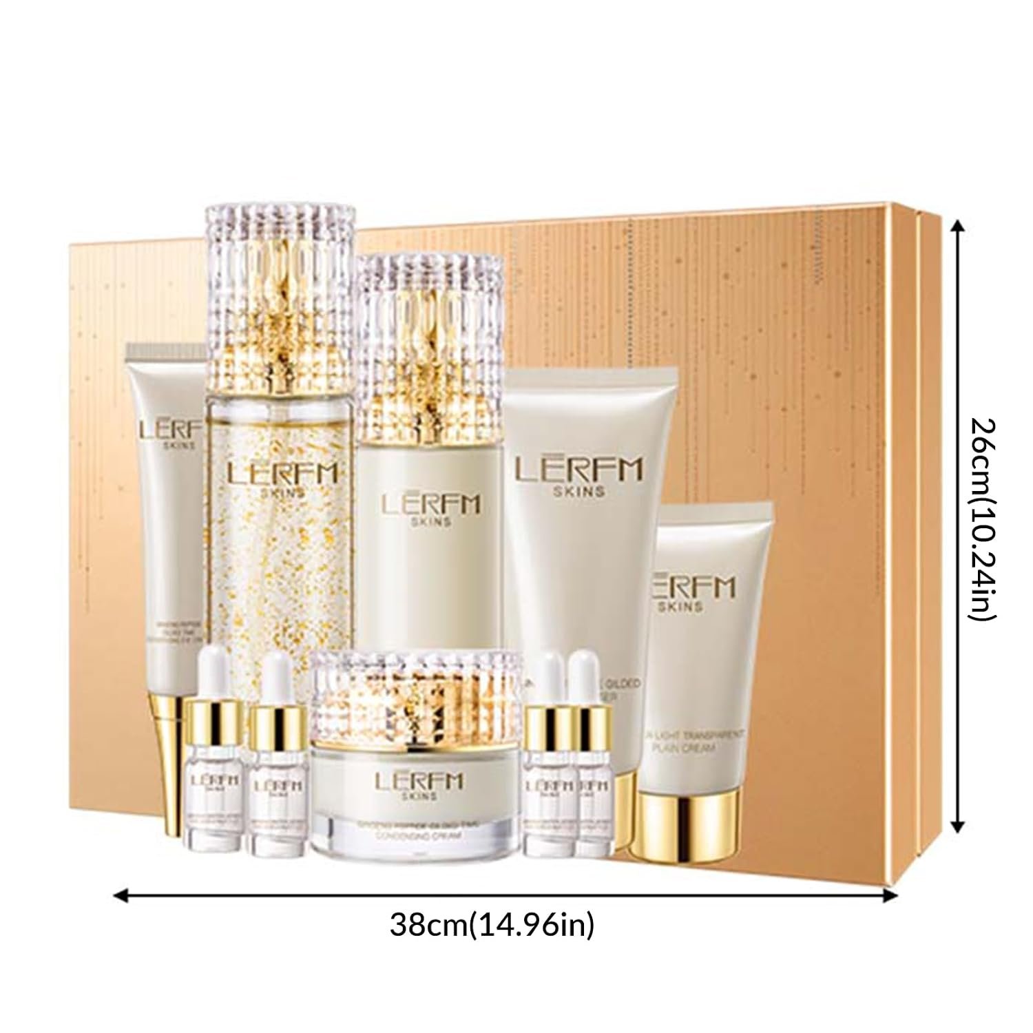 Anti Aging Skin Care Set - 10pcs - Face Skincare Kit with Collagen - Hydrating & Firming Skin, Include Toner, Serum, Lotion, Eye Cream, Face Cream, Korean -style Skincare Gift Sets for Women - Image 5