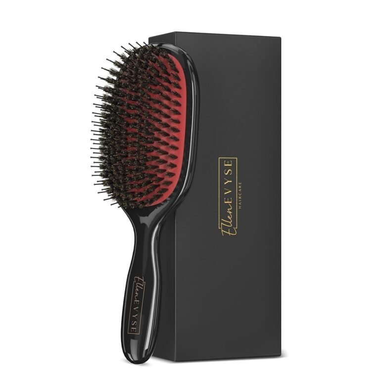Boar Bristle Hair Brush, Soft Boar Bristles for Detangling, Enhancing Shine | for Smoothing Hair, Hairbrush for Women,Men