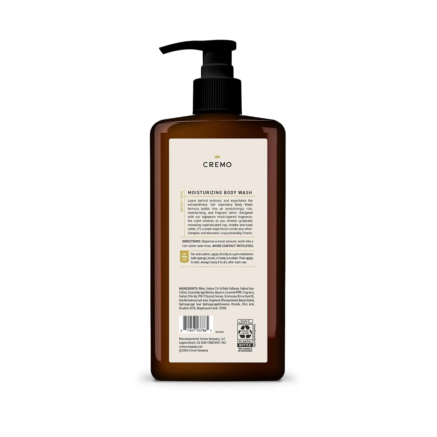 Cremo Rich-Lathering Italian Bergamot Body Wash for Men, 32 Fl Oz - Image 7