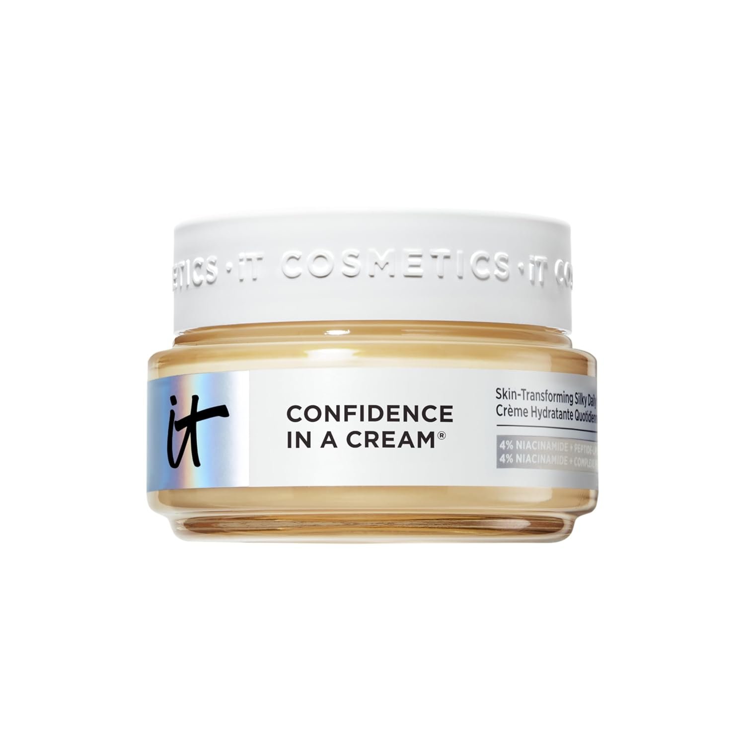 IT Cosmetics Confidence in a Cream Anti-aging Hydrating Facial Moisturizer | Reverses Signs of Aging Skin for Youthful Glow, 48HR Hydration, Skin Barrier Repair, Reduces Wrinkles with 4% Niacinamide