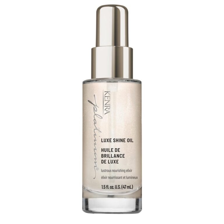 Kenra Professional Platinum Luxe Shine Oil | Gold Enriched Nourishing Elixir |Enhances Shine & Manageability | Thermal Protection Up To 450F | Medium To Coarse Hair