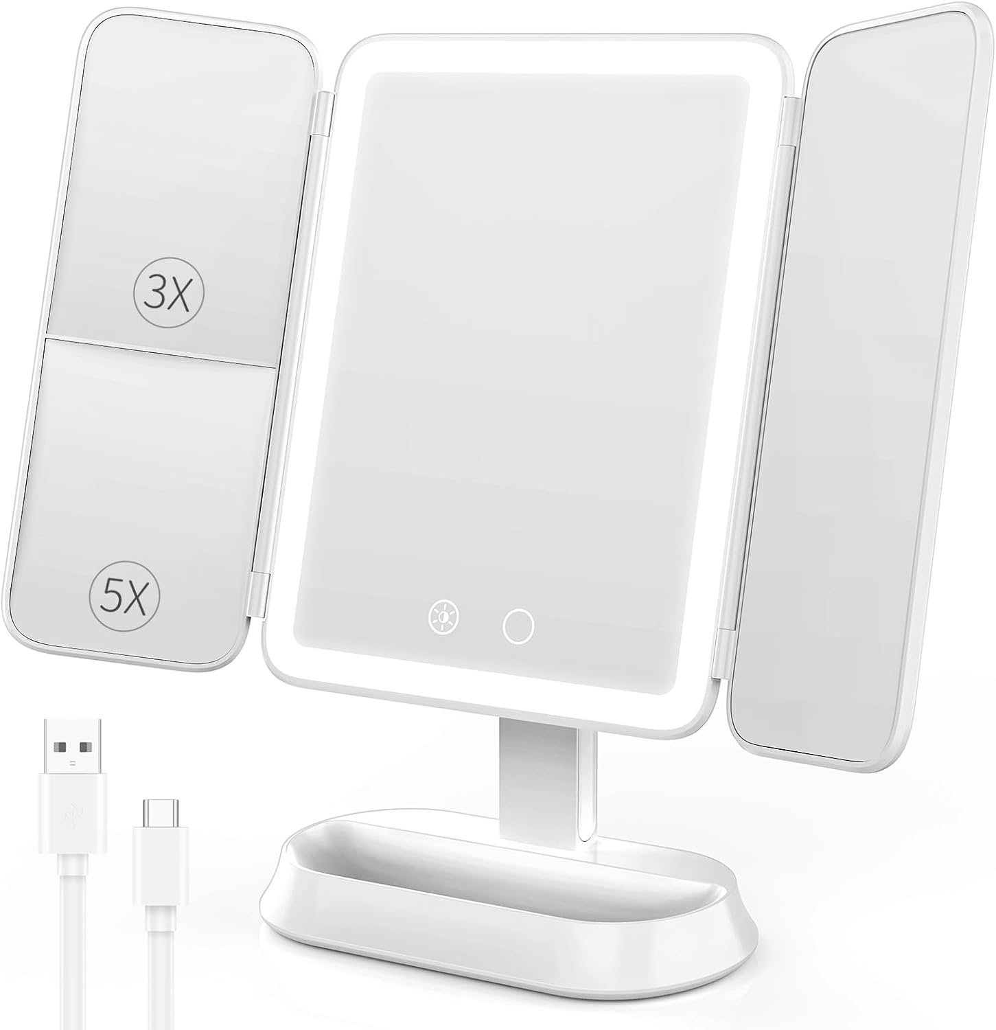 Makeup Mirror with Lights, 1X/3X/5X...