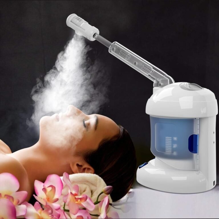 Facial Steamer, Ozone Nano Ionic Face Steamer for Deep Cleaning | Extendable arm with 360° rotating nozzle, 400ml water tank provides 40 minutes of steam for daily skincare at home or salon