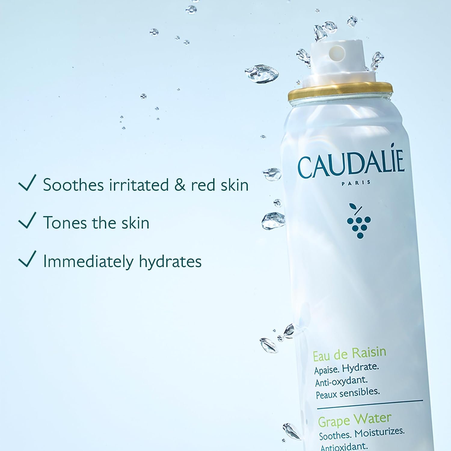 Caudalie Grape Water Moisturizing Face Mist - Image 2