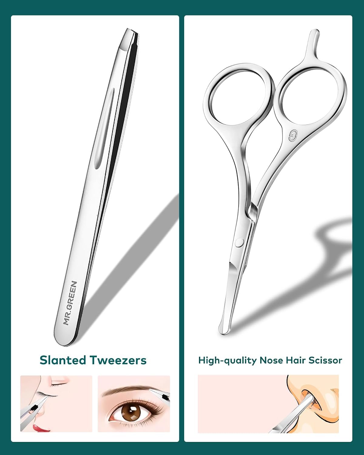 MR.GREEN Manicure Kit 10 in 1, German Stainless Nail Clipper Set, Professional Personal Nail Care Kit Pedicure Set, Portable Nail Kit with Exquisite Leather Case for Women &Men Home Office Travel Gift - Image 5