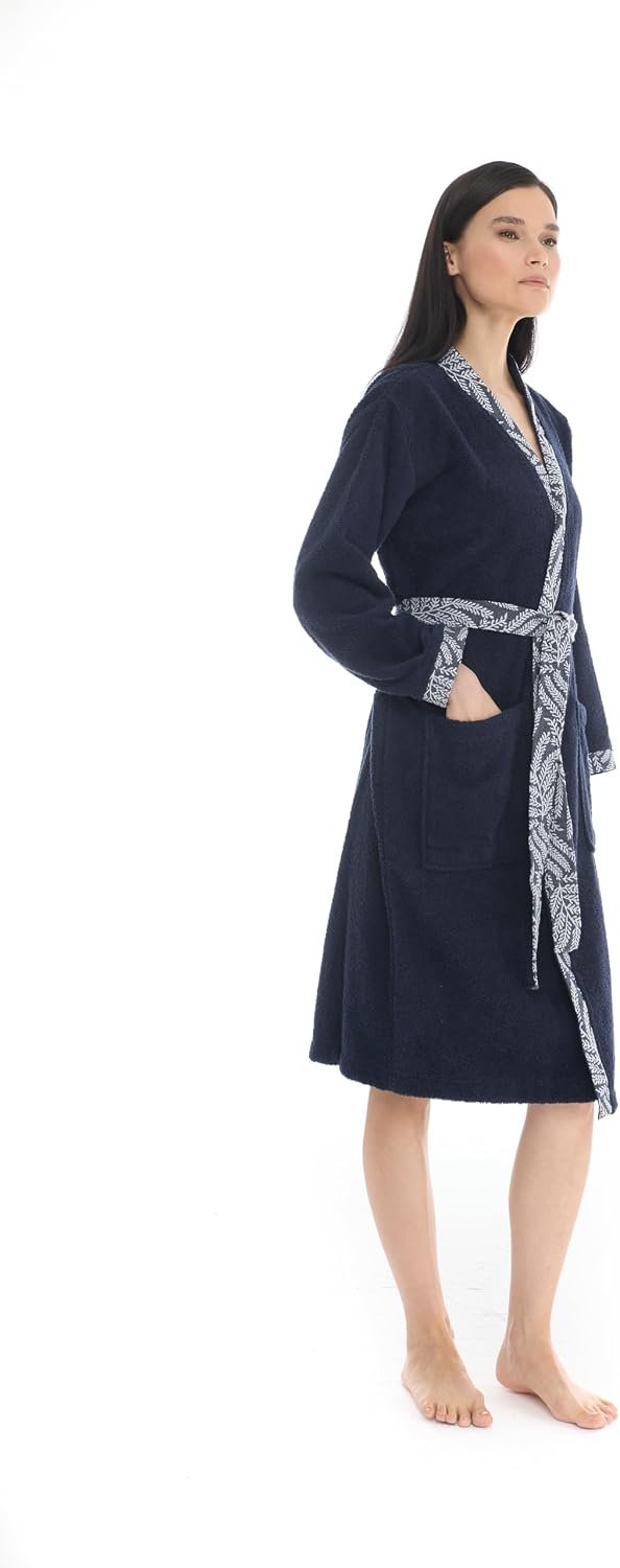 Robes for Women, 100% Turkish Cotton Womens Robe, Luxury, Terry Cloth Long Spa Bathrobe - Image 3