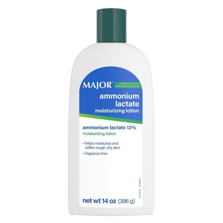 MAJOR Ammonium Lactate 12% Moisturizing Lotion, 14 Oz (1-Pack) | Helps Hydrate, Soften, and Exfoliate Rough, Dry Skin, Daily Body Lotion, Fragrance-Free, Lactic Acid Lotion