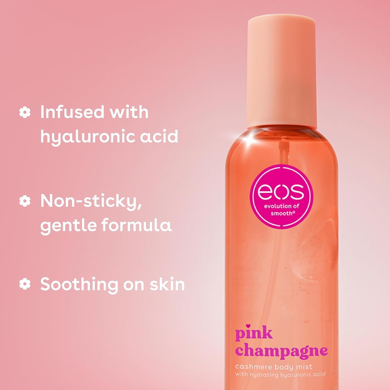 eos Cashmere Body Mist- Pink Champagne, Body Spray for Women, 6 fl oz - Image 5