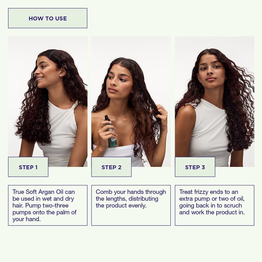 Maria Nila True Soft, Moisturizing Argan Oil For Dry Brittle Hair, Argan Oil Remoisturises & Reduces Frizz, 100% Vegan & Sulfate/Paraben free - Image 3