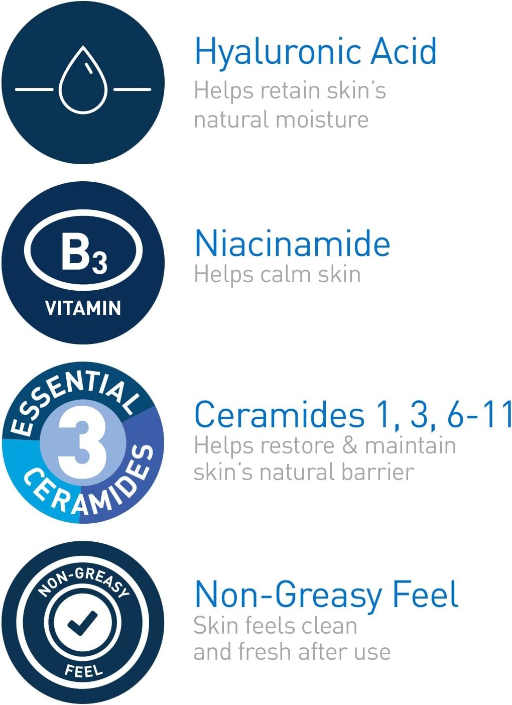 CeraVe Hydrating Toner for Face Non-Alcoholic with Hyaluronic Acid, Niacinamide, and Ceramides for Sensitive Dry Skin, Fragrance-Free Non Comedogenic, Full Size, 6.8 Fl Oz | Skin Care Formula with Ceramides Gently Softens and Hydrates Dry, Sensitive Skin, Non-Alcoholic, Fragrance-Free - Image 4