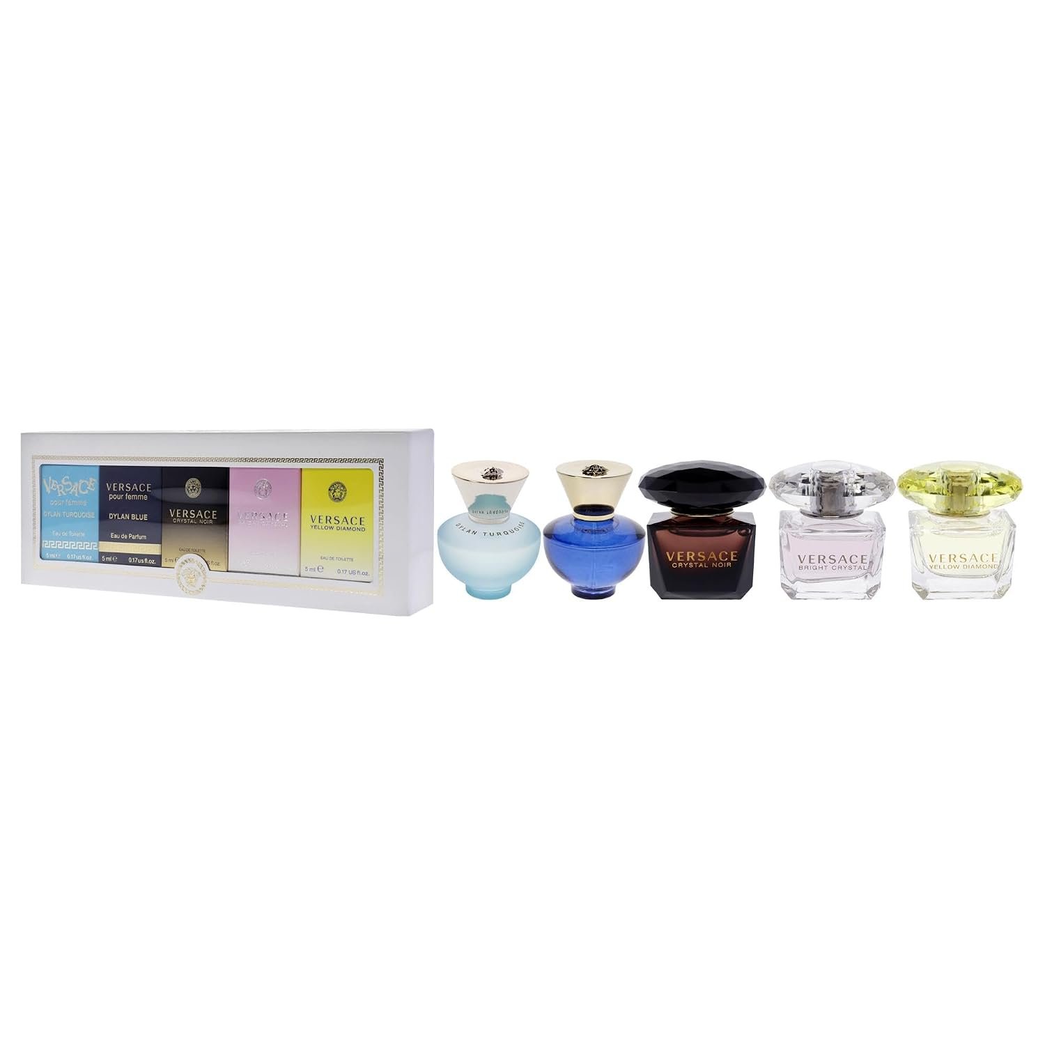 Versace Perfume Collection - Dylan Turquoise, Dylan Blue, Crystal Noir & More 5 Piece Set for Women - Image 4