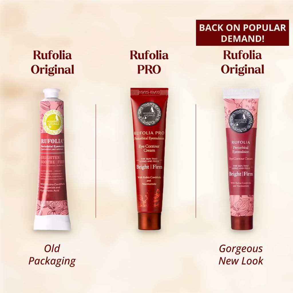 Rufolia Periorbital —for the Under-Eyes + Eyelids | Brightens the look of Dark Circles, Firms & Lifts the look of Droopy Eyelids | with Manjistha, Niacinamide, Hyaluronic Acid 0.53 oz (15 g) - Image 2