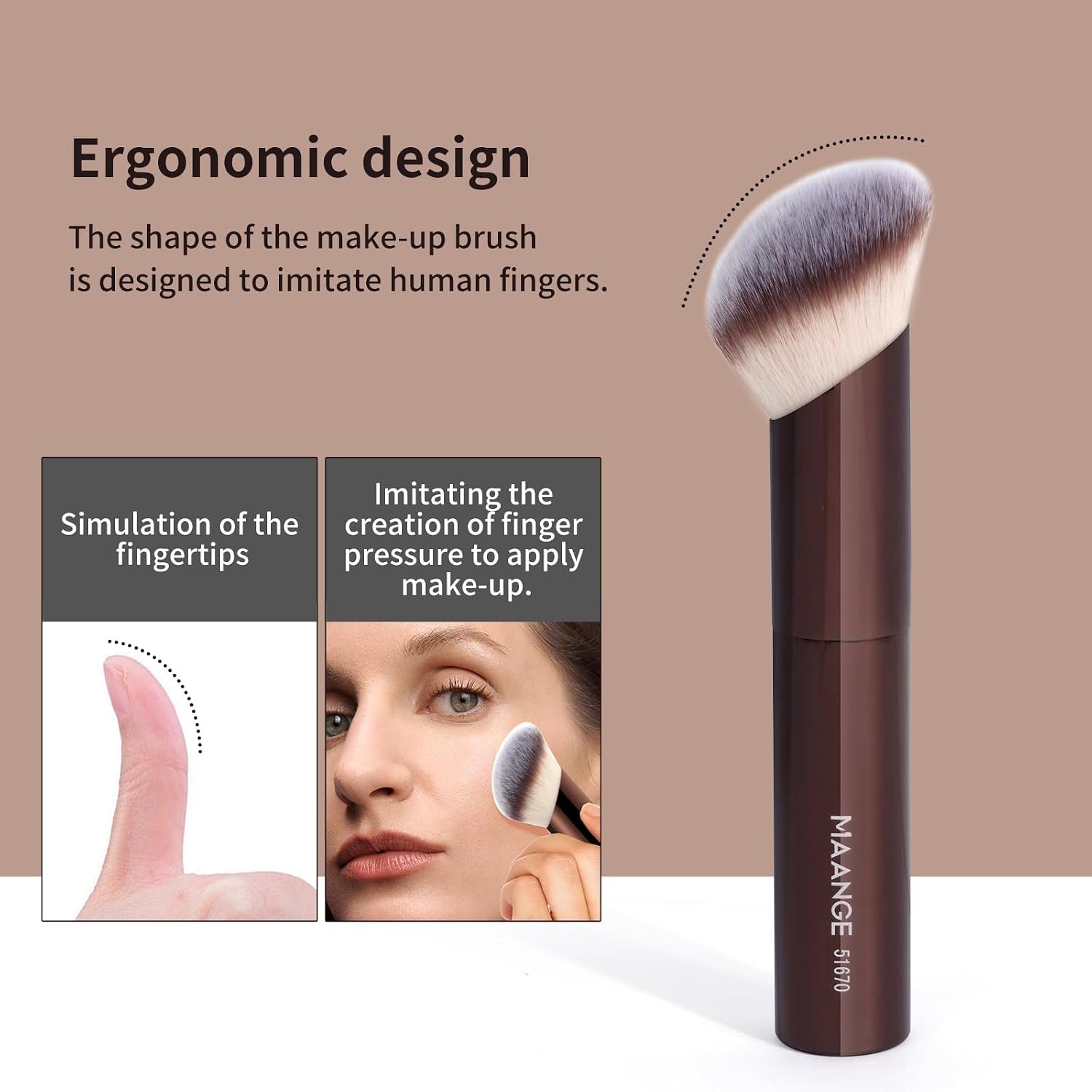 MAANGE 20 Pcs Makeup Brushes with Gift Box, Double-End Multi-functional Makeup Brushes for Blending Liquid Powder Concealer Cream Blush Buffe,CoffeeBrown - Image 6