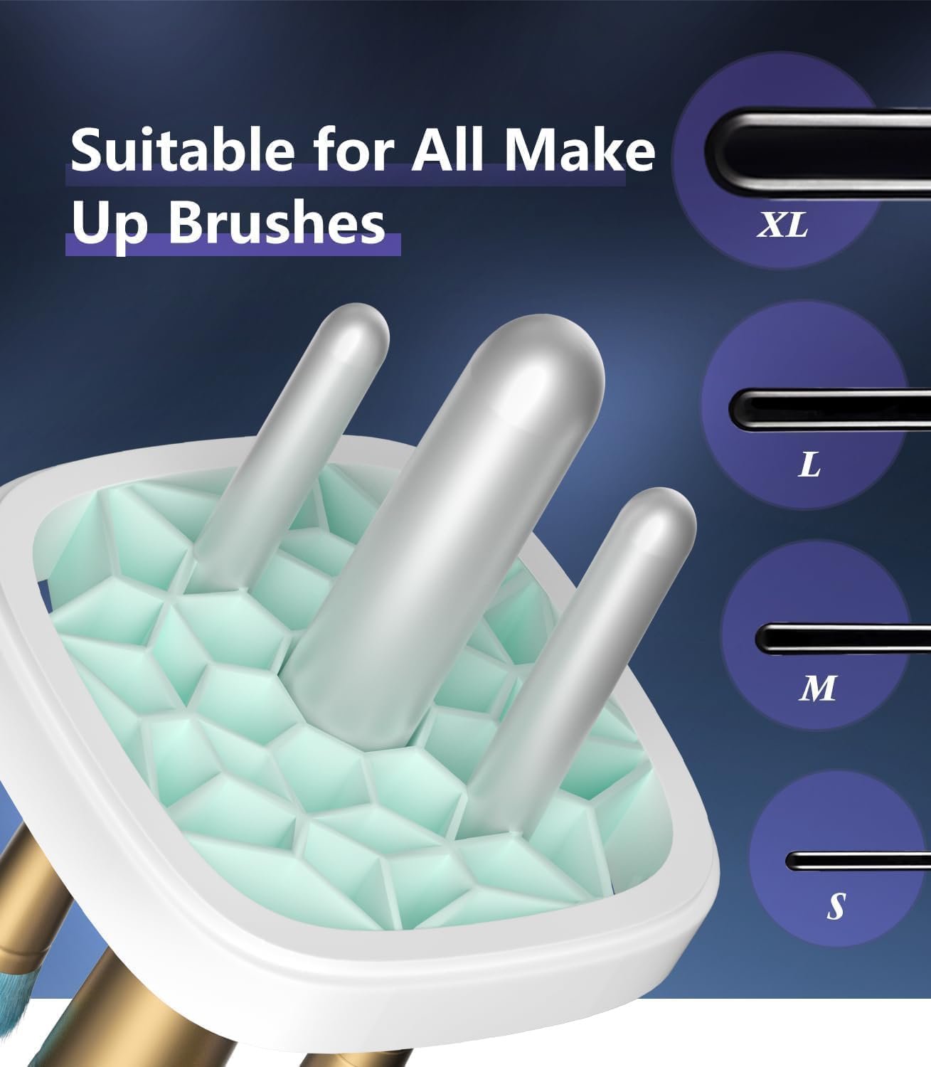 2026 Upgrade Makeup Brush Cleaner Machine【NO.1-12X Cleaning Power】Electric Makeup Brush Cleaner【International Certification - 10000RPM Turbo Motor】Suitable for All Brush Brushes,White - Image 6