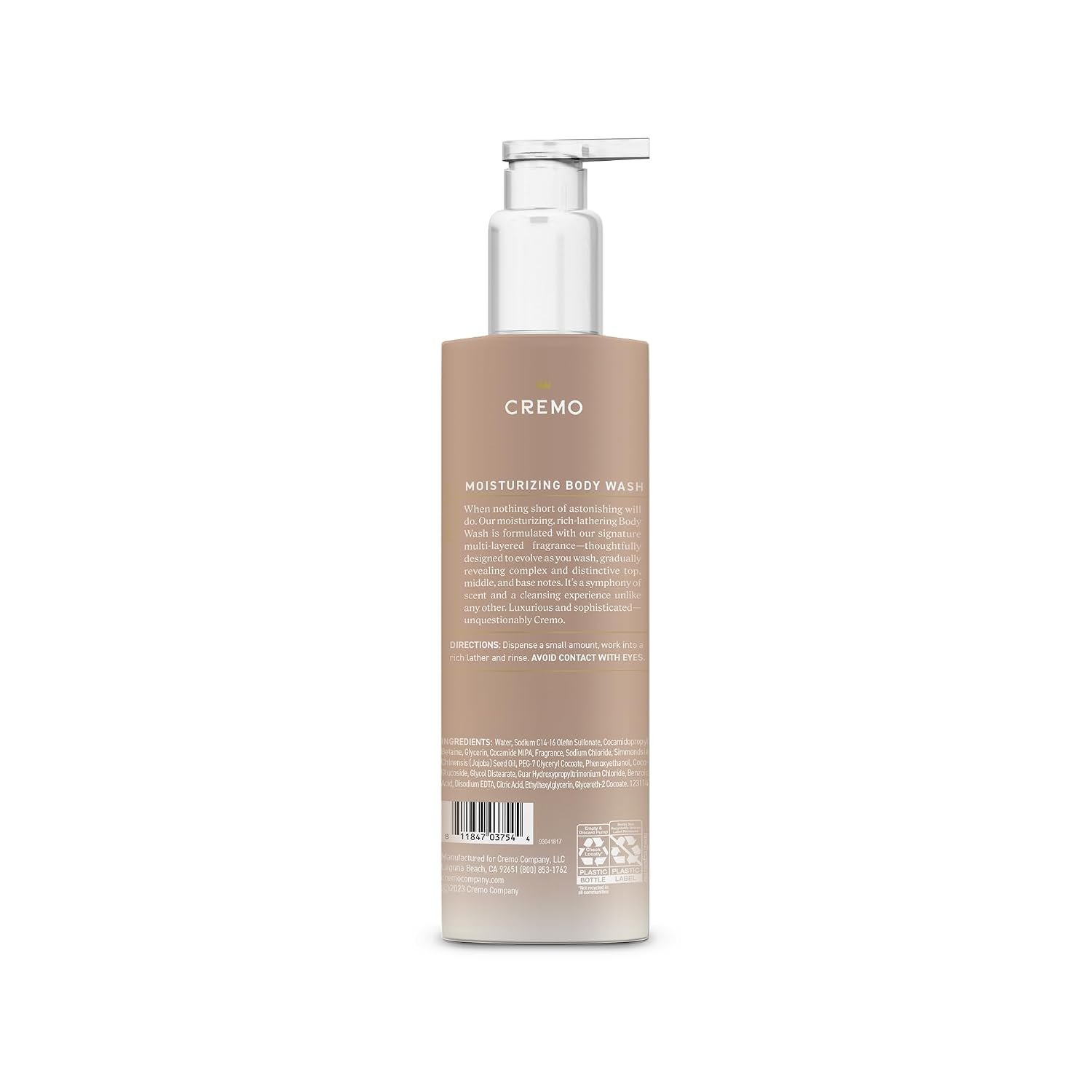 Cremo White Jasmine Amber Skin Moisturizing Body Wash for Women, Notes of White Jasmine, Red Currant, and Sweet Amber, 16 Fl Oz - Image 7