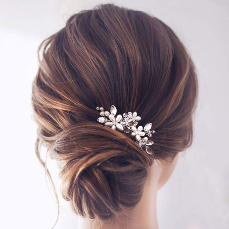 JAKAWIN Pearl Wedding Hair Accessories Bridal Hair Clip Crystal Hair Pins | Decorative Pin Bride Silver Hair Piece for Women
