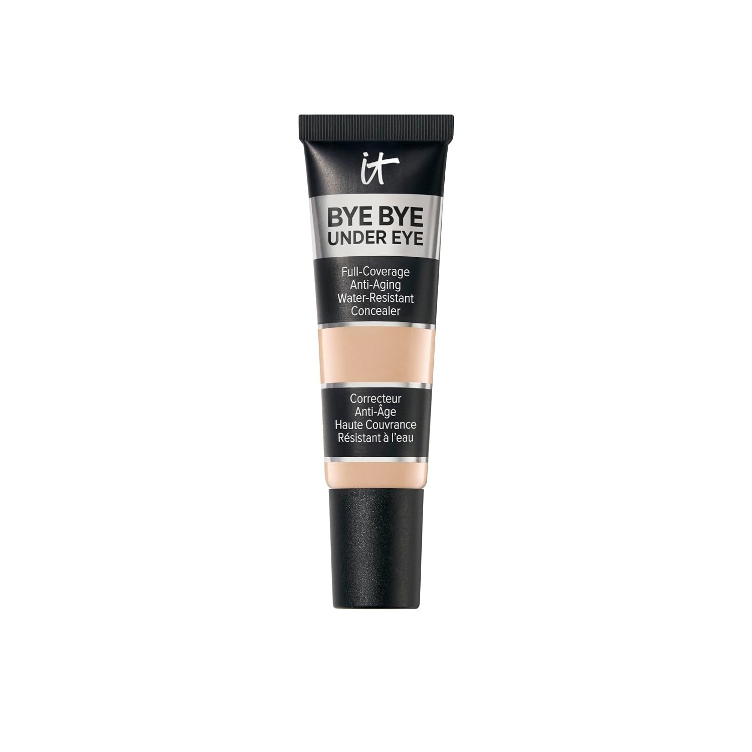 IT Cosmetics Bye Bye Under Eye Anti-Aging Full Coverage Concealer | Water-resistant Eye + Face Concealer for Dark Circles, Reduce Fine Lines, Hydrating Natural Finish, For All Skin Types