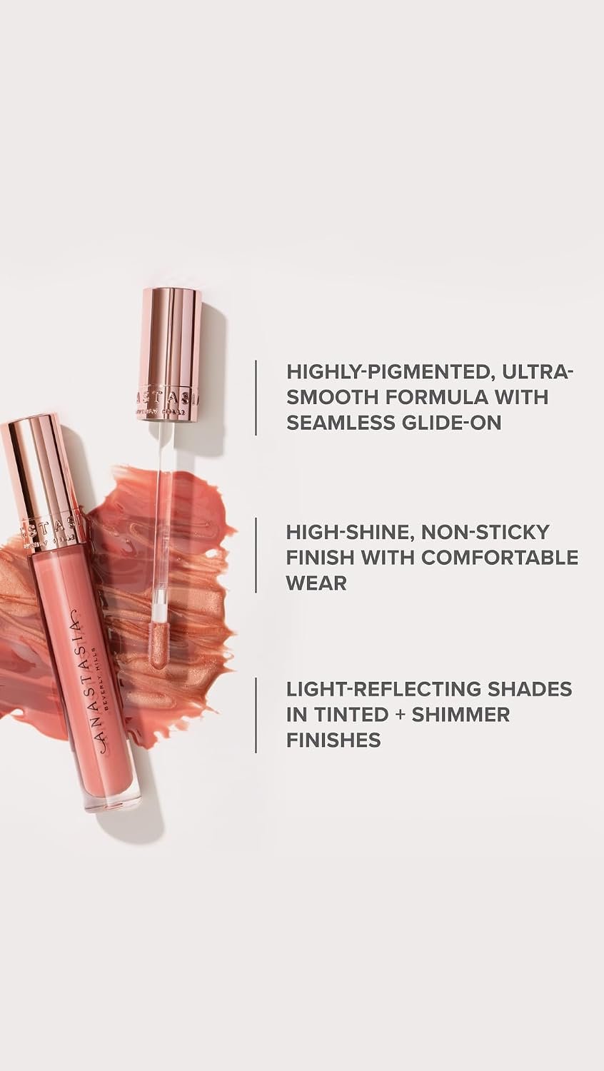 Anastasia Beverly Hills - Lip Gloss Luminous Universal Tinted | Mirror-Like High Shine, Full-Pigment Intensity, Precision Paddle Applicator, Versatile Multi-Finish Range, Luxe Vanilla. - Image 9