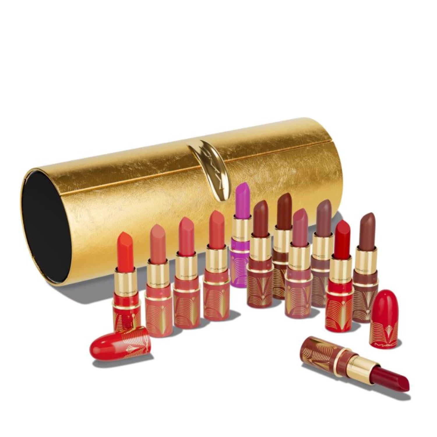 MAC Cosmetics Limited Edition Golden Girls Miniature Lustreglass Lipstick Vault x 12 - Vault and 12 Mini Lipsticks - Travel Size - Image 2