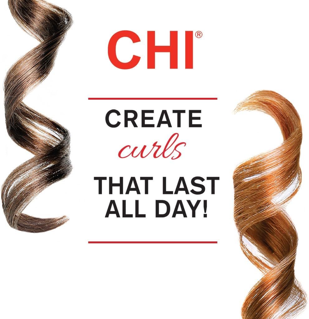 CHI Tourmaline Ceramic Curling Iron, Adjustable Temperature, Professional Tourmaline Hair Curler with Auto Shut-Off for Smooth, Frizz-Free Curls & Waves, 1″ Barrel - Image 5