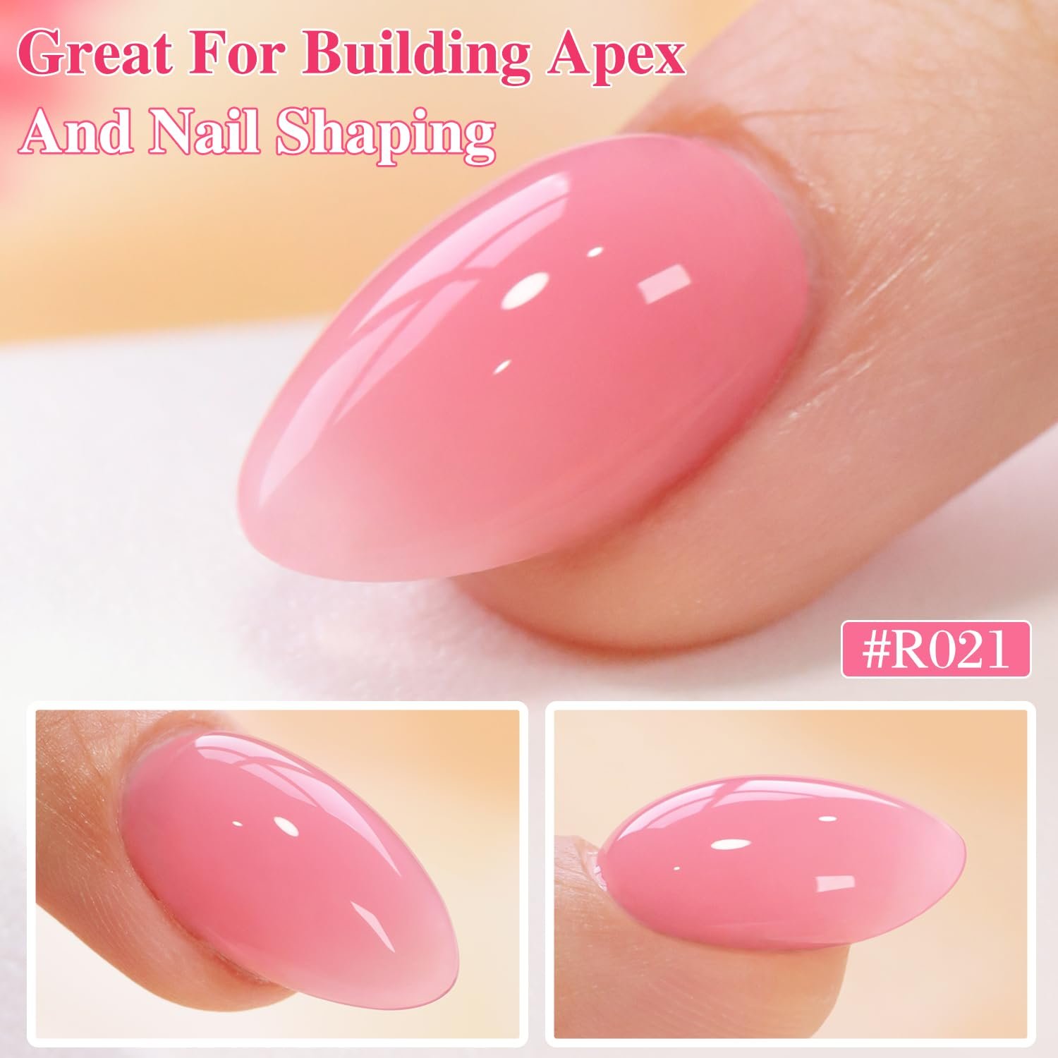Double Rhythm Rubber Gel Polish Set Nail Strengthener Builder Base Jelly Colors Thickening Extension Hard Nail Gel Kit 6 Pcs 15 ML (Milky Nude Skin Pink -T6-92) - Image 4
