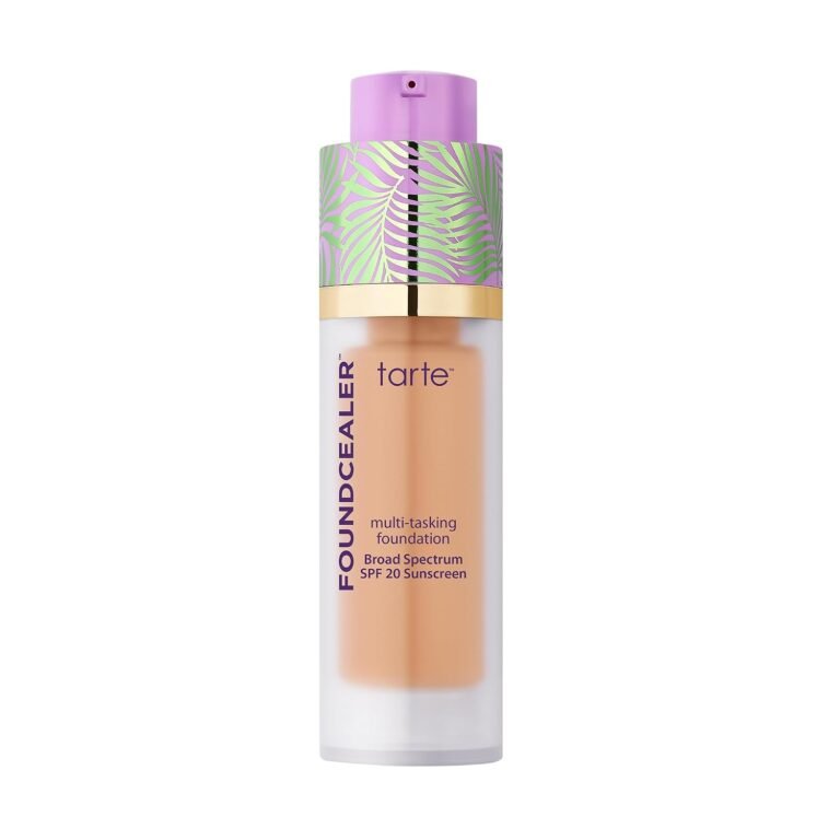 tarte Babassu Foundcealer Dewy Foundation Broad Spectrum SPF 20 Sunscreen – Foundation & Concealer in 1 with SPF, Vegan Skincare Makeup with Radiant Buildable Medium Coverage, Cruelty Free