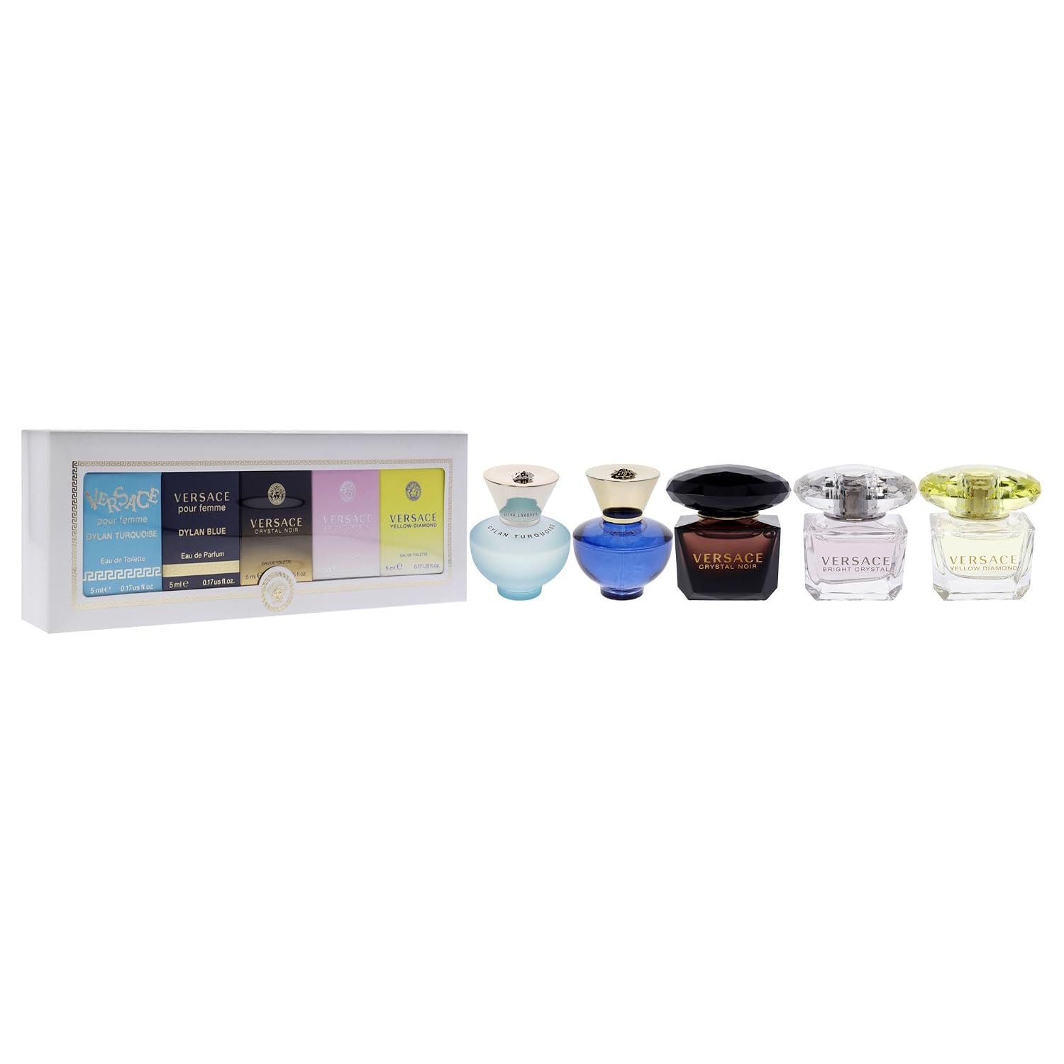 Versace Perfume Collection - Dylan Turquoise, Dylan Blue, Crystal Noir & More 5 Piece Set for Women - Image 3