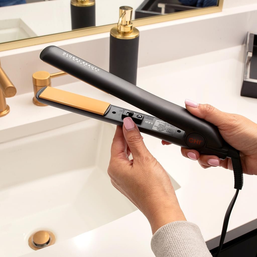 CHI Original 1" Ceramic Hair Straightener Flat Iron for Styling, Advanced Ceramic Technology for Frizz-Free Smooth Shine, Floating Plates for Easy Glide, Analog On/Off Switch, Salon-Quality Results - Image 3