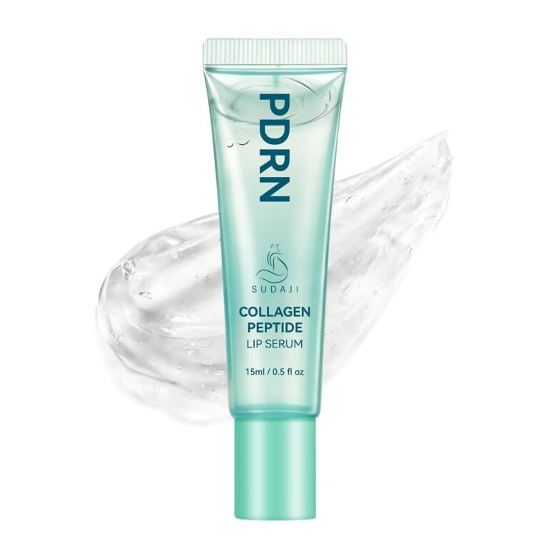 PDRN Lip Serum 0.5 fl.oz, Collagen Peptide Gloss Lip Balm for Hydrates | Salmon PDRN​, Softens & Plumps Lines​, Barrier Support​, Flake Smoothing​, Glazed Jelly& Non-Sticky​, Day & Night Mask