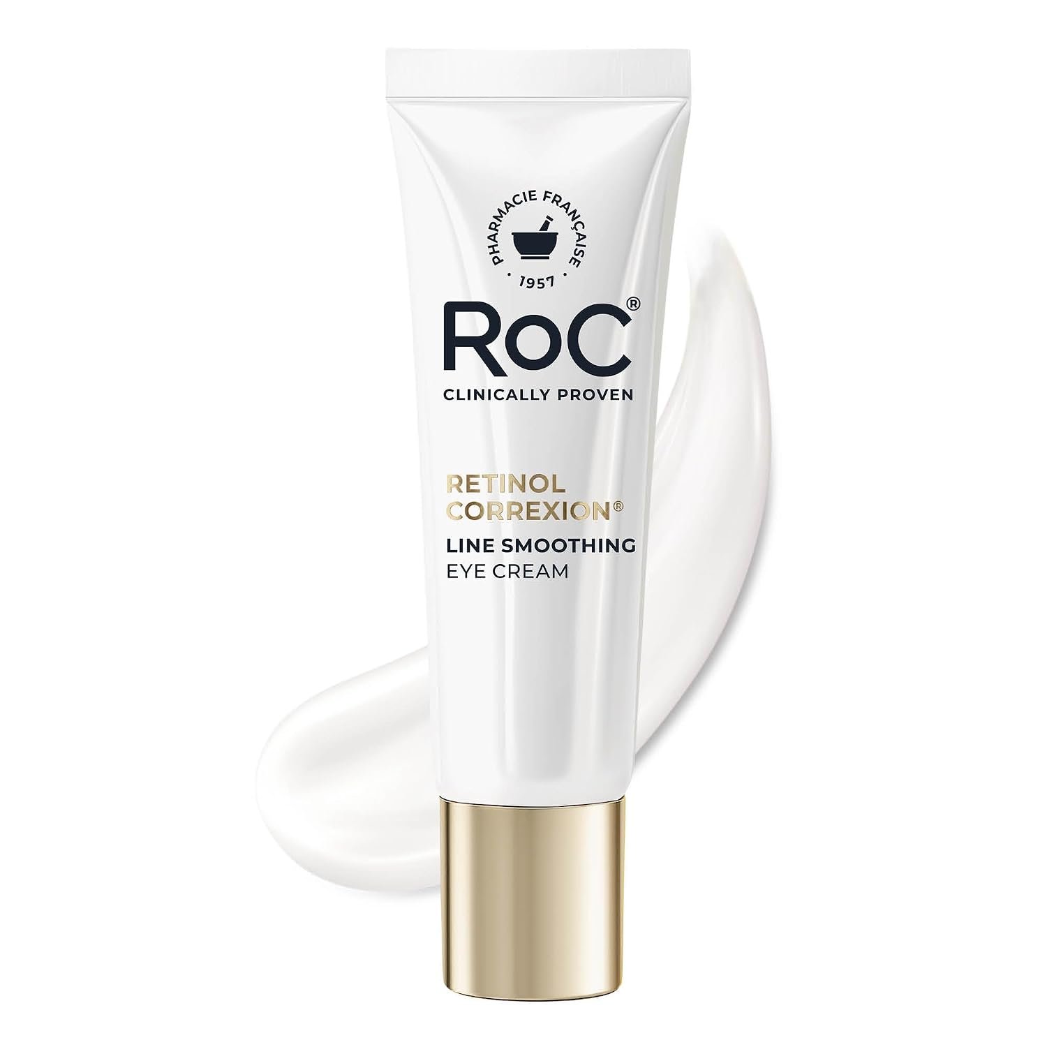 RoC Retinol Correxion Under Eye Cream for Dark Circles & Puffiness, 0.50z | Anti-Aging Retinol Eye Treatment, Clinically Proven, Daily Wrinkle Cream for Women & Men, Absorbs Fast, packaging may vary