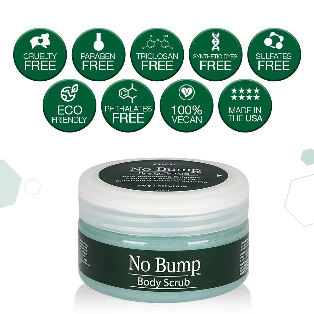 GiGi No Bump Body Scrub - Exfoliating Scrub for Ingrown Hair & Razor Bumps, Pre & Post-Waxing Treatment, Smooths Skin & Prevents Irritation, 6 oz, 1 Pack - Image 5
