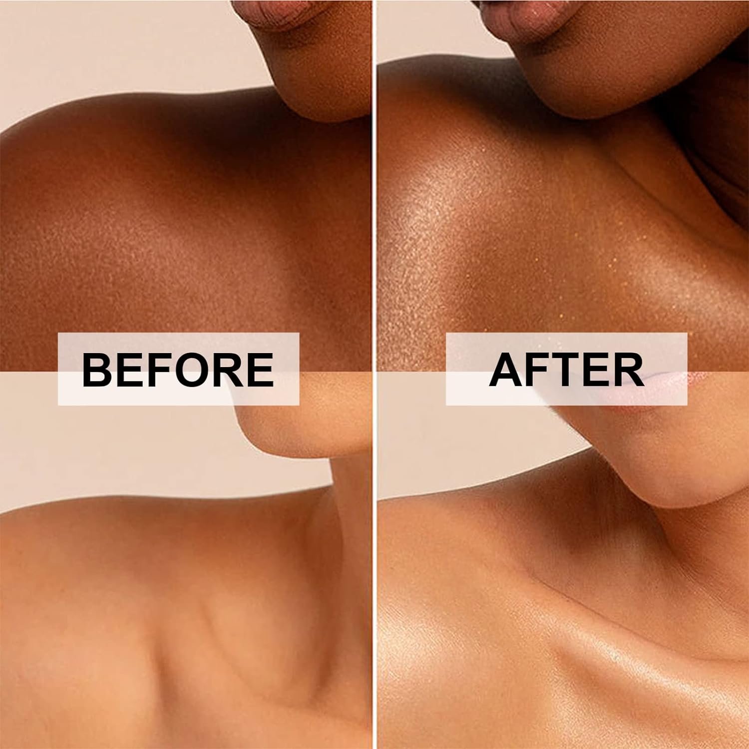 Body Shimmer Oil, Glistening Bronze Natural Glow Luminizer, Brush Include | Long Lasting Moisturizing Liquid Illuminator Highlighter Makeup for a Sun-Kissed Glow, 1oz, Medium - Image 5