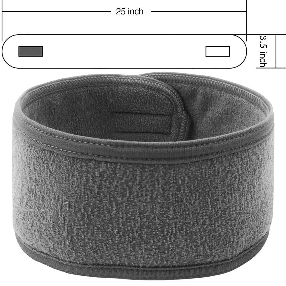 Denfany Spa Headband Soft Terry Cloth Adjustable for Face Washing & Yoga | Durable & Absorbent, Gentle on Skin, Perfect for Makeup Removal, Shower & Yoga, 3 Colors (Black/White/Grey) - Image 4