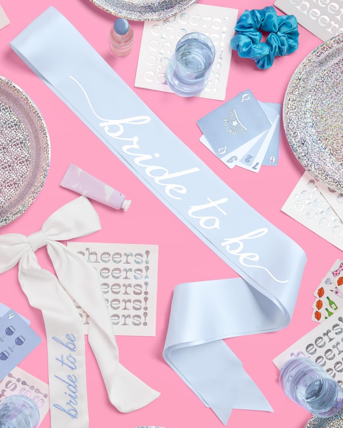 xo, Fetti Bride to Be Sash | Bachelorette Something Blue, Bridal Gift | Shower Accessory, Bach Party Decorations, Bridesmaid, Engagement Party Supplies - Image 5