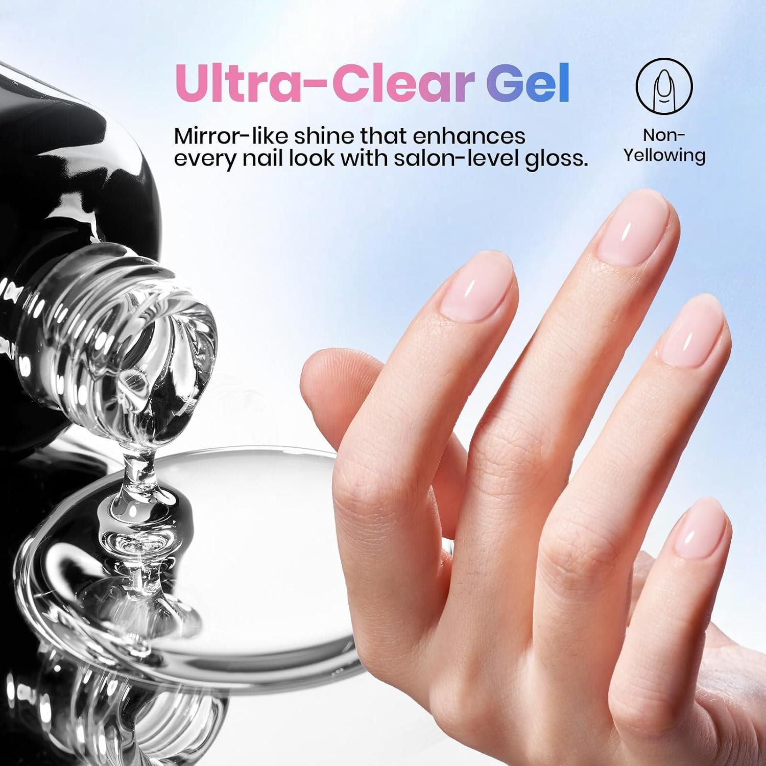 Beetles 2 Pcs 15ml No Wipe Gel Top Coat and Base Coat Set | Long Lasting Soak Off LED Nail Lamp Gel Base Top Coat Stay Lock Shine Duo Finish Nail Art Design Manicure Gifts for Women - Image 7